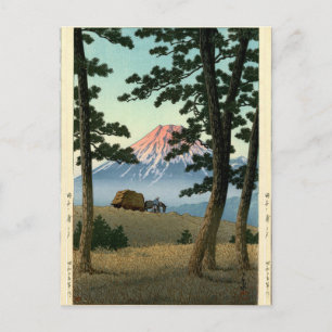 Landskapsvy Mt. Fuji vykort