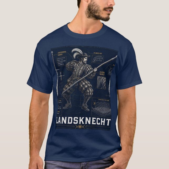 Landsknekt Pikenerare T Shirt (Framsida)
