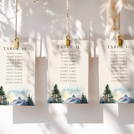 Landsläkta Berg Skog Bröllop Placeringskort