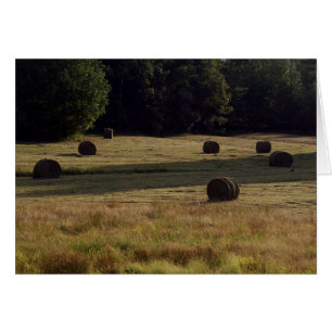 Landslingor av hö hälsningskort