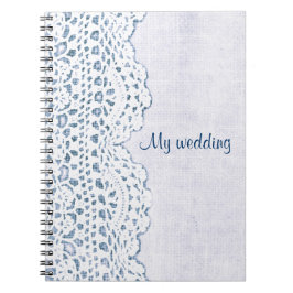 landsnöre på burlap min bröllopbok anteckningsbok med spiral