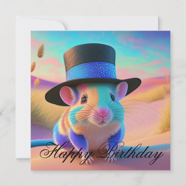 Landsquirellmus R Happy födelsedag Kort (Framsida)