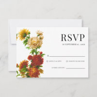Landstads Trädgård Löv Fall Bröllop RSVP-kort
