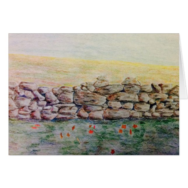 Landstenvägg Hälsningskort (Framsidan Horizontal)