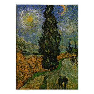 Landsväg i Provence - Van Gogh Fototryck
