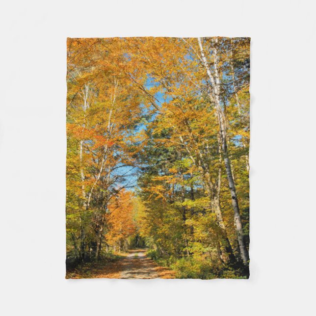 Landsvägen Höstfärger New Hampshire Fleecefilt (Framsidan)