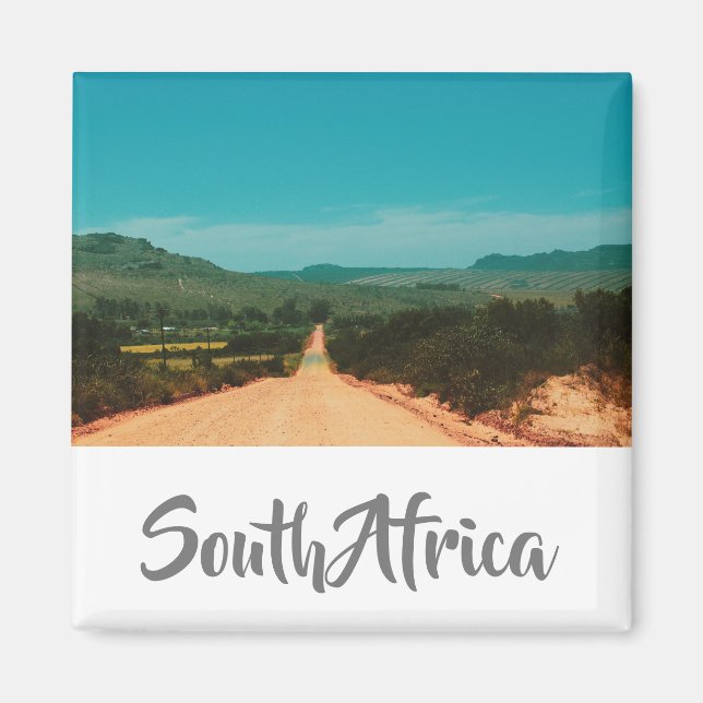 Landsvägen Sydafrika Landskapsvy Magnet (Framsidan)