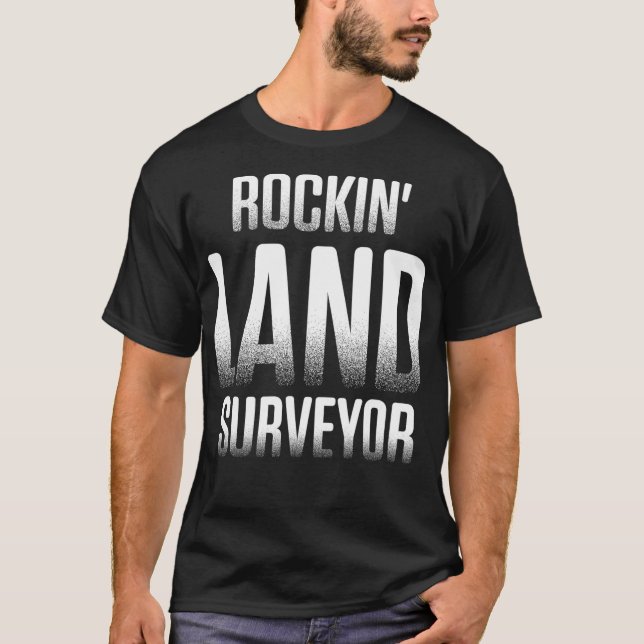 Landundersökning Rocking Funny Surveyor T Shirt (Framsida)