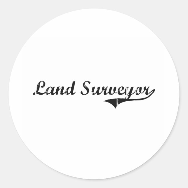 Landundersökningsjobb Professionell Runt Klistermärke (Framsida)
