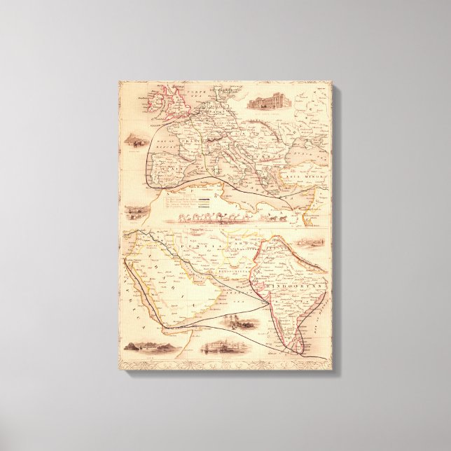 Landväg till Indien Canvastryck (Framsida)