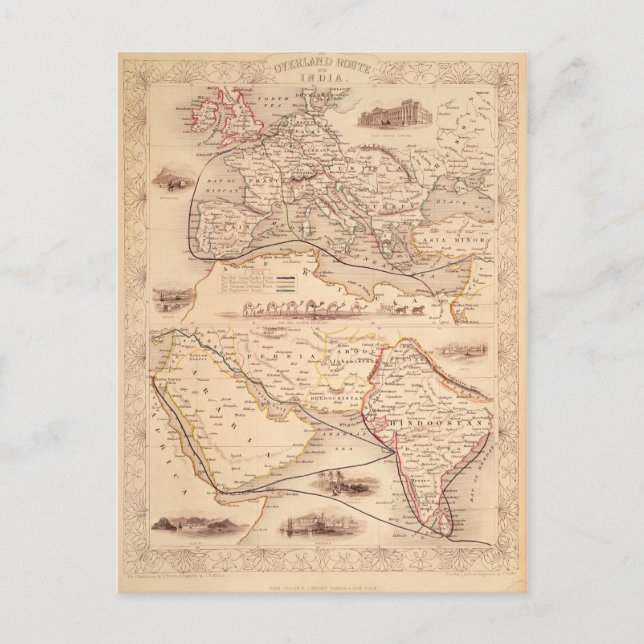 Landväg till Indien Vykort (Framsida)