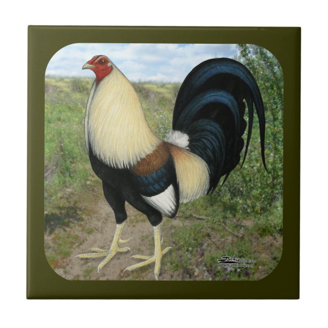 LandvägGamecock Kakelplatta (Framsidan)