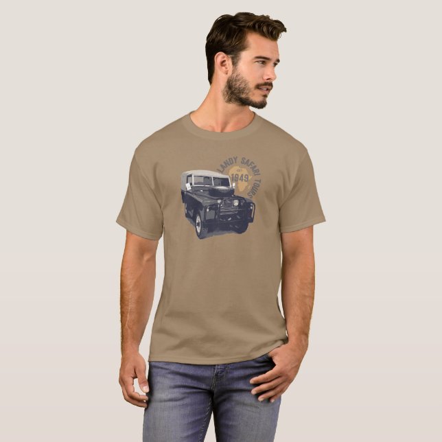 Landy Safari Tours T Shirt (Hel framsida)