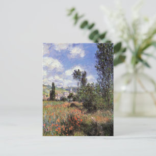 Lane i Poppy Fält av Claude Monet Vykort