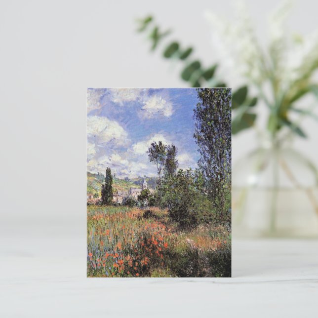 Lane i Poppy Fält av Claude Monet Vykort (Stående Fram)