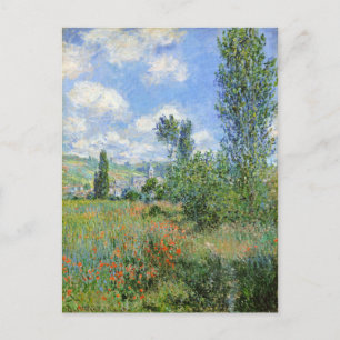 Lane i Poppy Fält - Claude Monet Vykort