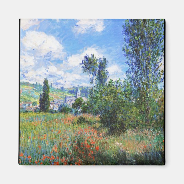 Lane i Poppy Fält Saint-Martin Claude Monet Magnet (Framsidan)