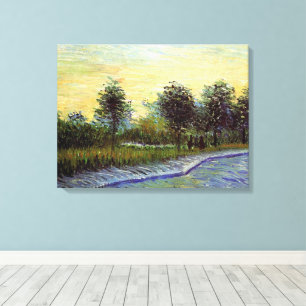 Lane i Voyer d'Argenson Park av Vincent van Gogh Canvastryck