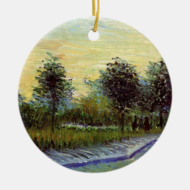 Lane i Voyer d'Argenson Park av Vincent van Gogh Julgransprydnad Keramik (Framsidan)