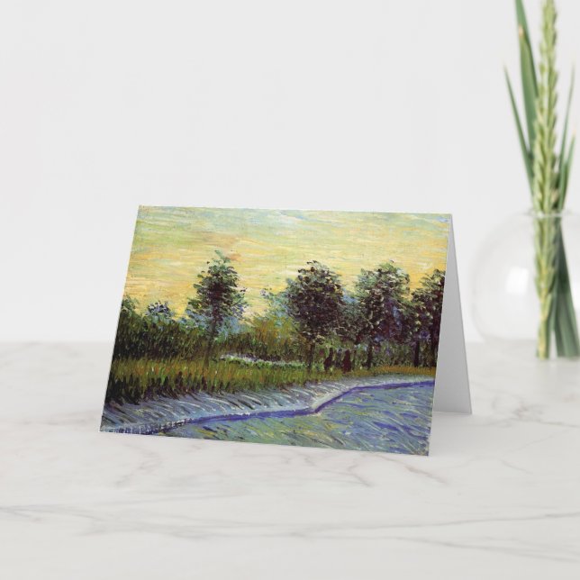 Lane i Voyer d'Argenson Park av Vincent van Gogh Kort (Framsida)