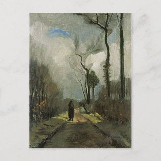 Lane in Autumn, Vincent van Gogh Fine Art Vykort