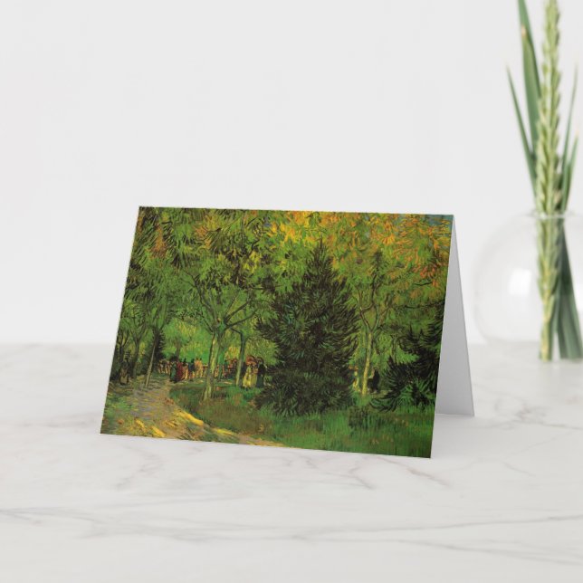 Lane in Public Garden, Arles av Vincent van Gogh Kort (Framsida)