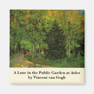 Lane in Public Garden, Arles av Vincent van Gogh Magnet