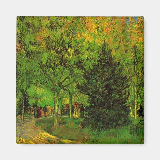 Lane in Public Garden Arles Van Gogh Fine Art Magnet (Framsidan)
