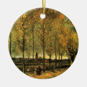 Lane med Poplars av Vincent van Gogh. Julgransprydnad Keramik
