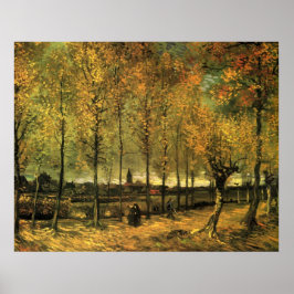 Lane med Poplars av Vincent van Gogh Poster