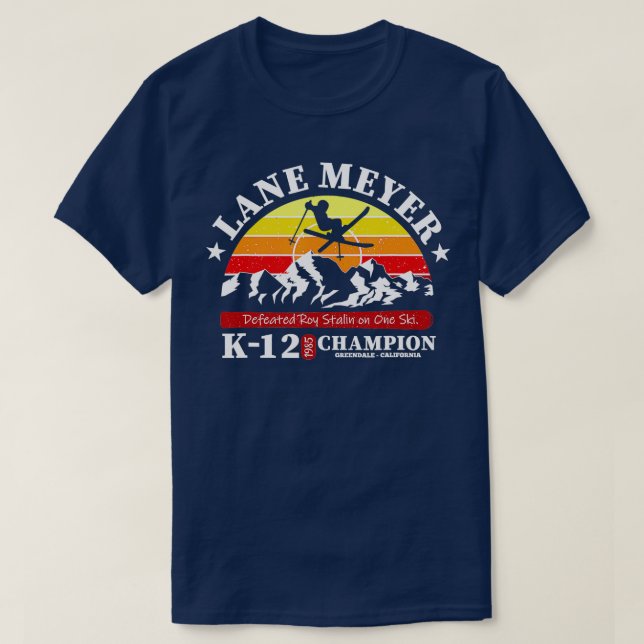 LANE MEYER K12 CHAMPION SKIING SPORT GIFT T SHIRT (Design framsida)