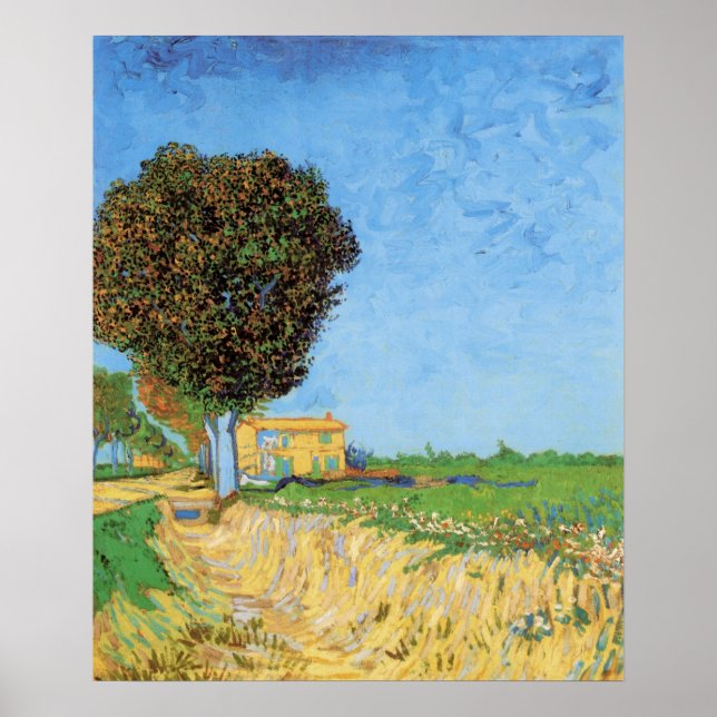 Lane Near Arles av Vincent van Gogh Poster (Framsidan)