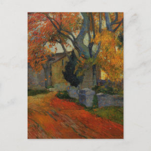 Lane vid Alchamps Arles av Paul Gauguin Vykort