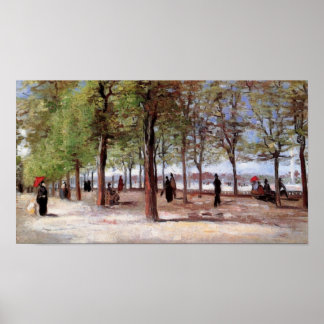 Lane vid Jardin du Luxembourg, Vincent van Gogh Poster