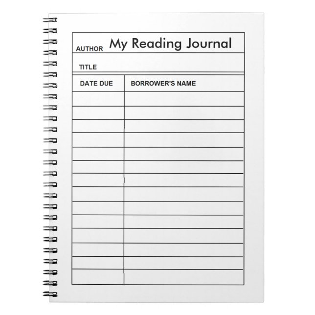 "Lånekort" anteckningsbok (Framsidan)