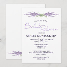 Lånepaket för Lavender Flower med minimalistisk Mö Inbjudningar