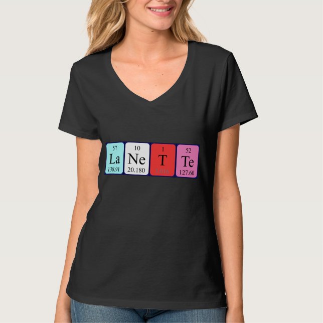 Lanette Periodisk skjorta bord namn T-shirt (Framsida)