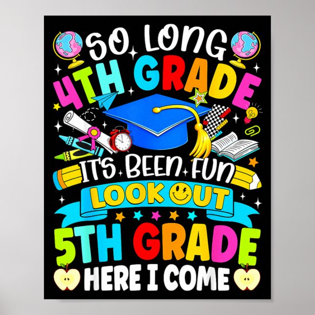 Lång 4:e klass har varit kul se upp 5:e klass barn poster (Framsidan)