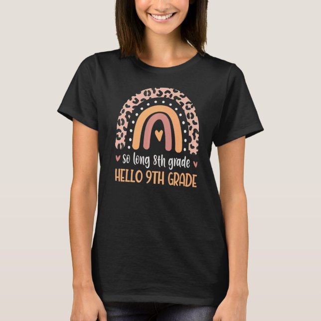 Lång 8:e Klass-Hejen nionde Klass-lärarna Student T Shirt (Framsida)