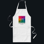 Lång Apron Lägg till fotodesign för efternamn i Na Långt Förkläde<br><div class="desc">Lång Apron Add Namn Surname Photo Image Design Template White Kitchen Apron.</div>