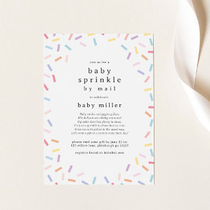 Lång Avstånd Baby Sprinkle by Mail Sprinkles Inbjudningar