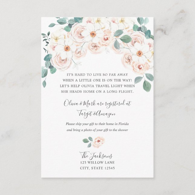 Lång avstånd babyduschingtablett tilläggskort (Framsida)