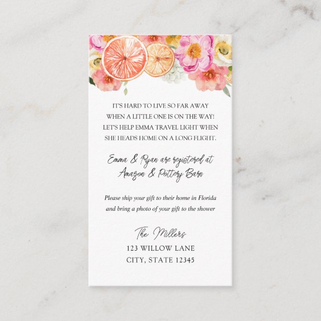 Lång avstånd babyduschingtablett tilläggskort (Framsida)