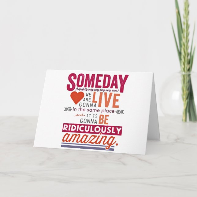 **LÅNG AVSTÅND** BIRTHDAY ÖNSKEMÅL FÖR DIG! KORT (Framsida)