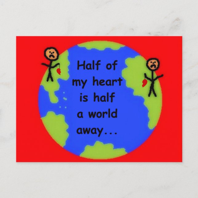 Lång Avstånd Kärlek Vykort (Framsida)