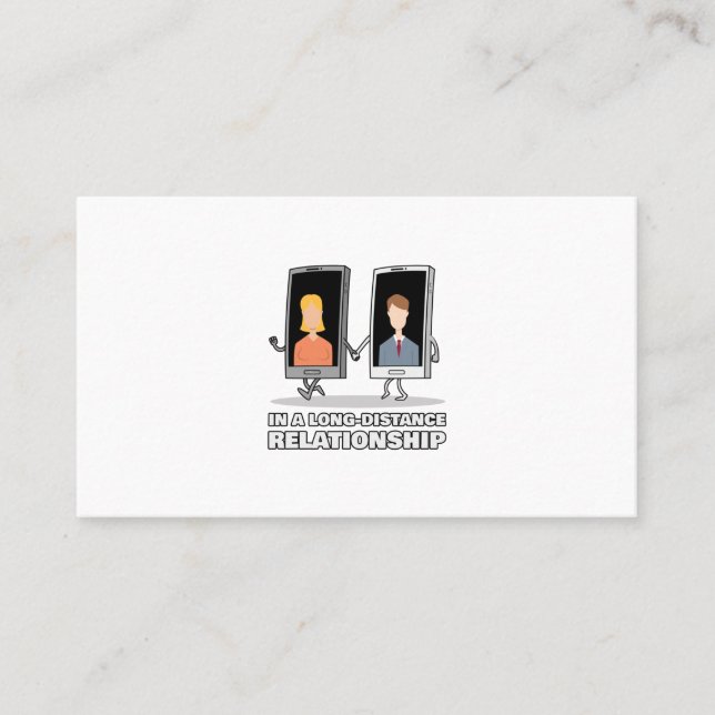 Lång avstånd relation med två smartfon visitkort (Framsida)