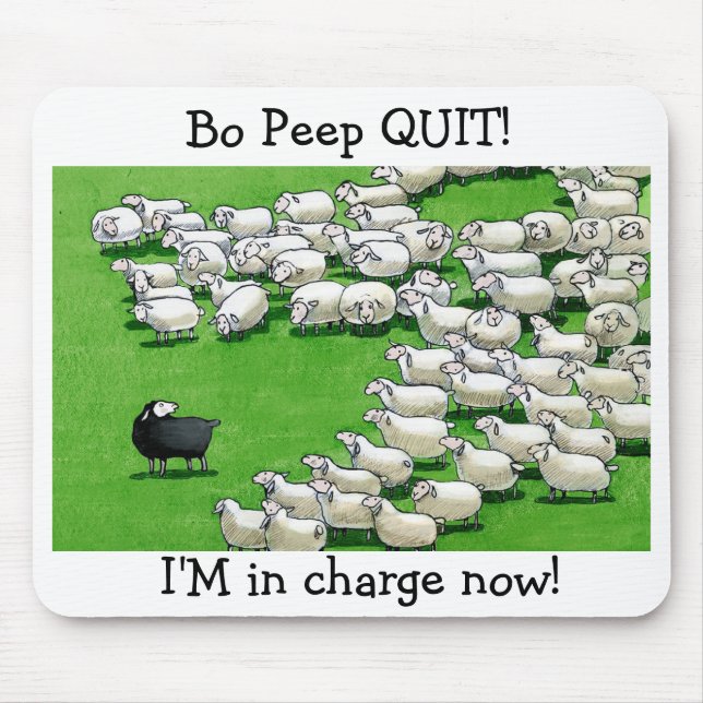 Lång Borttappad Lamb: Bo Peep QUIT! Mousepad Musmatta (Framsidan)