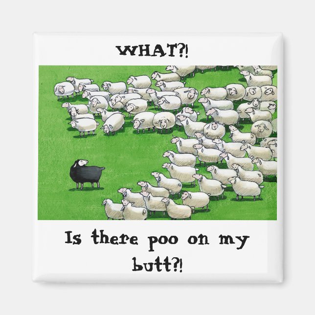 Lång Borttappad Lamb: Fästknappstomme Magnet (Framsidan)