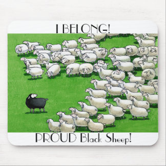 Lång Borttappad Lamb: PROUD Black Sheep Mousepad Musmatta
