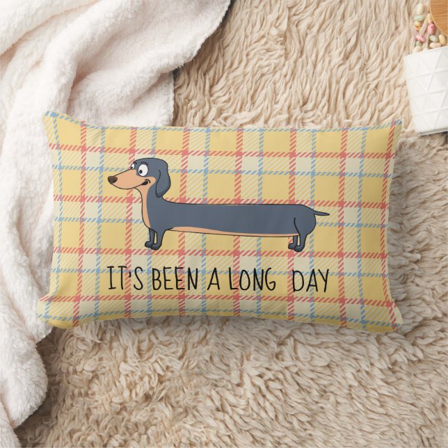 Lång dags dachshund kudde, Ländryggsstöd Lumbarkudde (Filt)